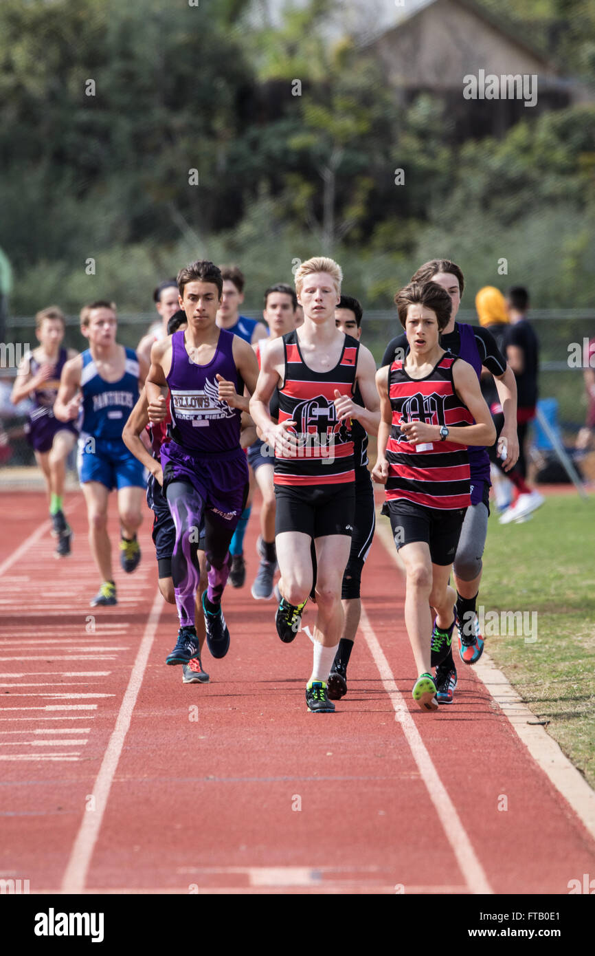 Men's 1600 Meters at the Burt Williams Track and Field Classic. City of Shasta Lake, California