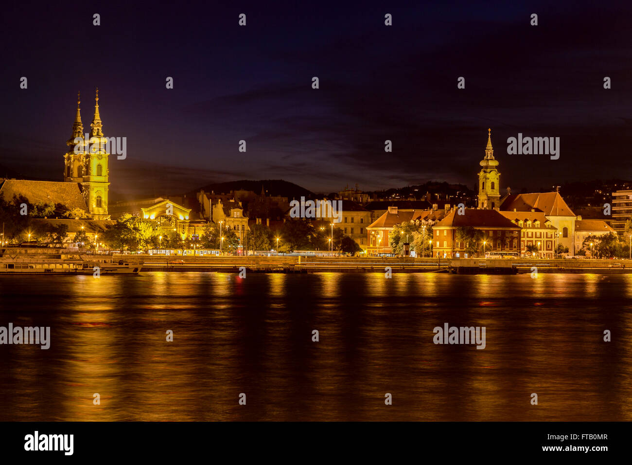 Danube River Bridge Buda Churches Budapest Stock Photo Alamy