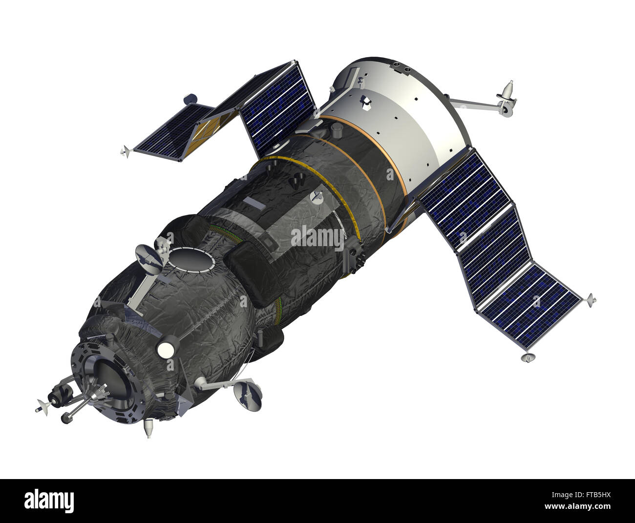 Cargo Spacecraft Deploys Solar Panels Stock Photo