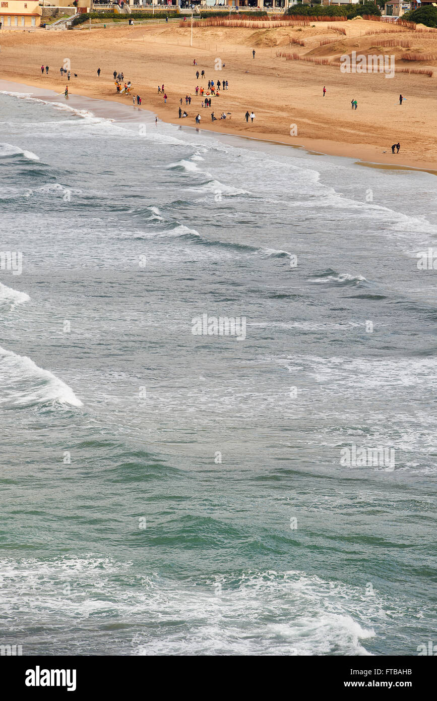 La Arena Beach, Muskiz, Biscay, Basque Country, Euskadi, Spain, Europe Stock Photo
