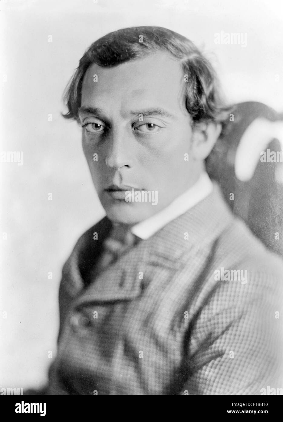 Buster Keaton. Portrait of the silent film star, Buster Keaton, in 'The General'. Stock Photo