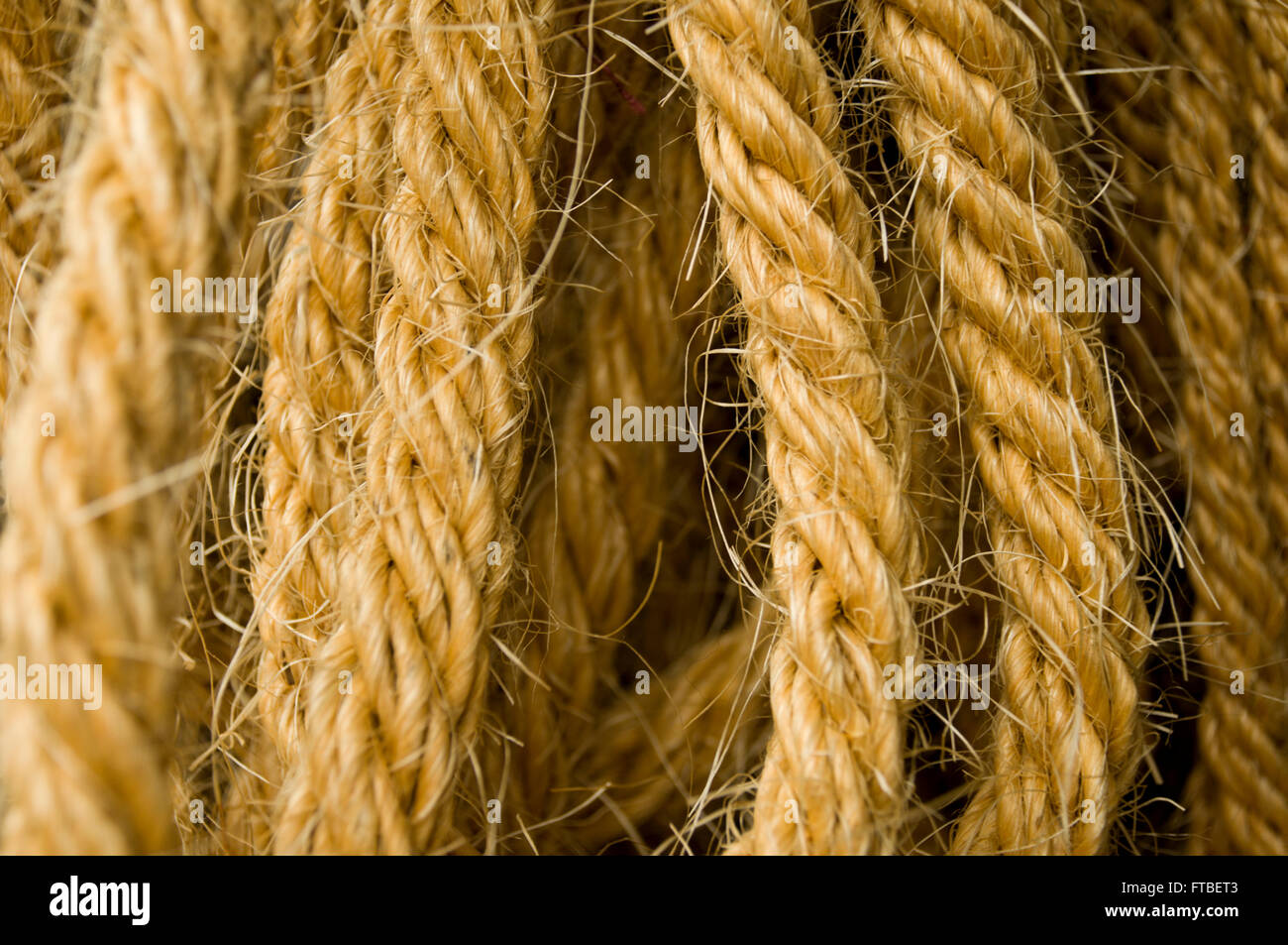 Detail of the rope made of natural fibres of hemp Stock Photo Alamy