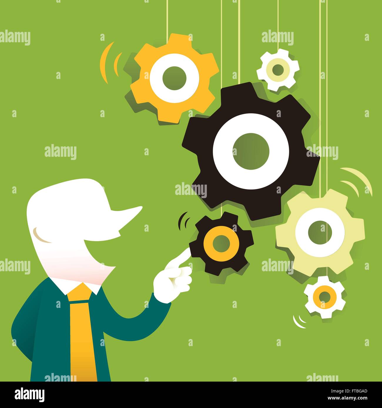 vector flat design illustration concept for strategy Stock Vector Image ...