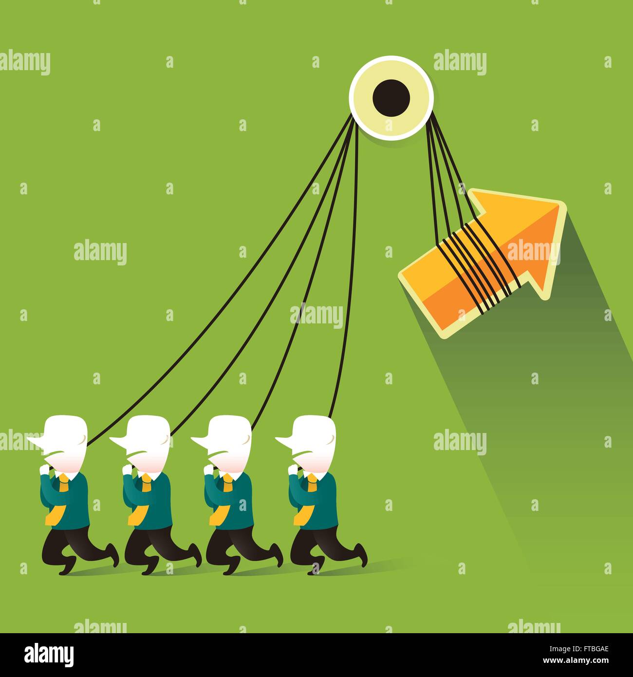 flat design vector illustration concept of teamwork Stock Vector Image ...