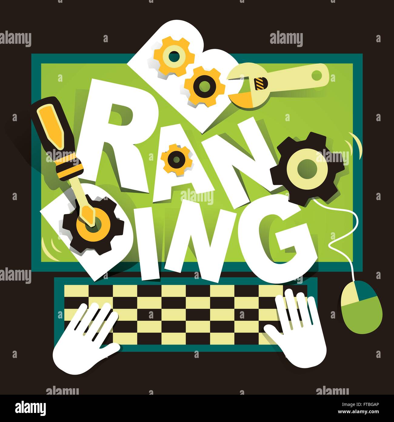 flat design vector illustration concept of branding Stock Vector Image ...