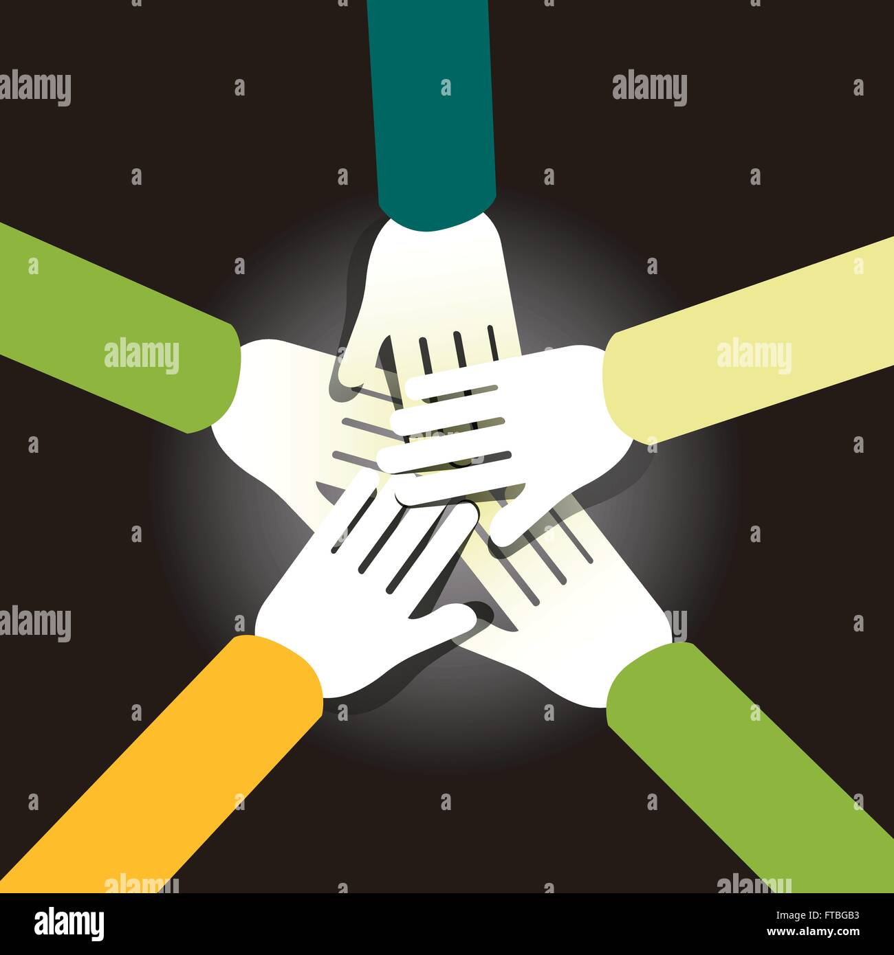 flat design style vector illustration concept of team Stock Vector ...