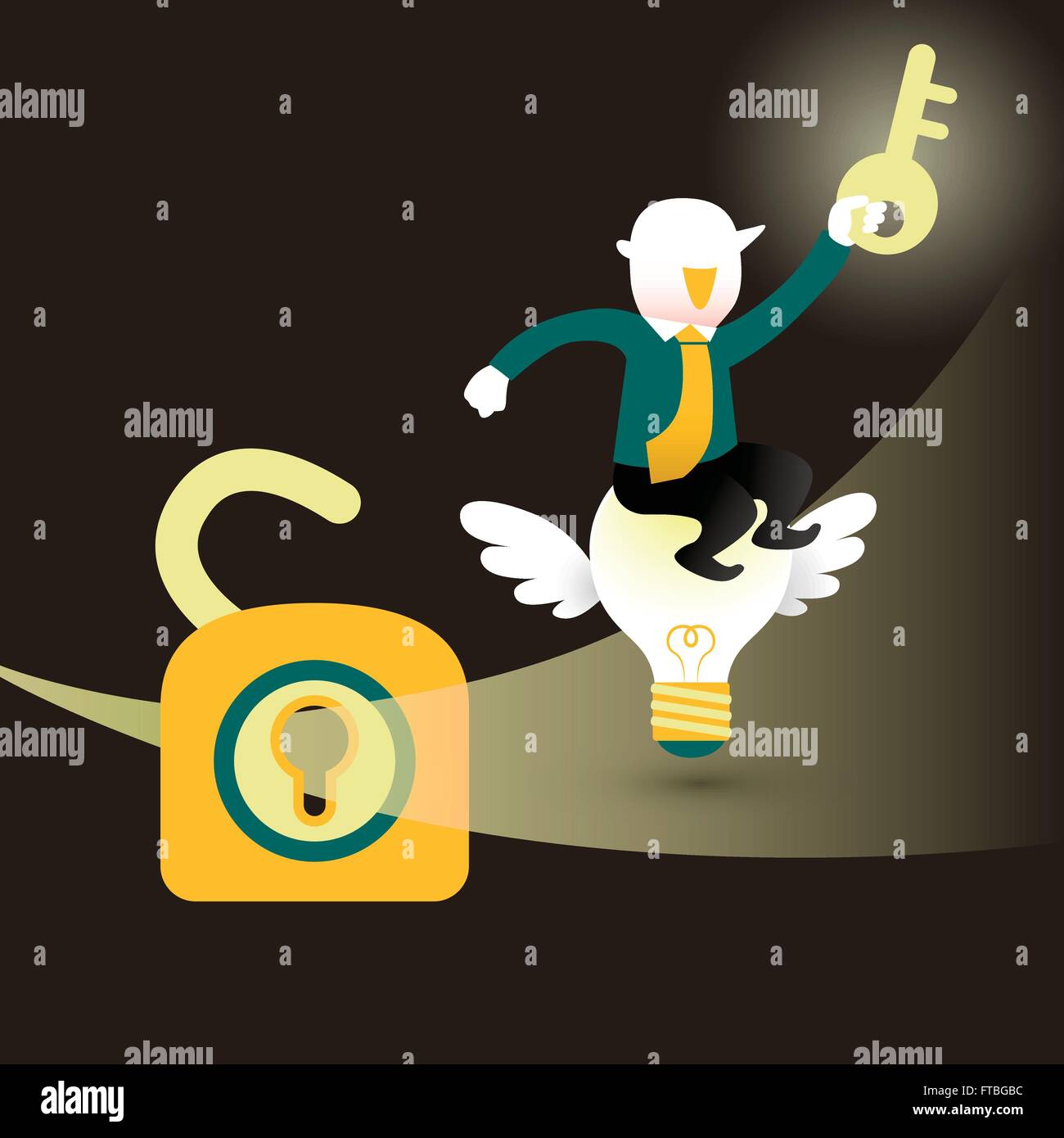 flat design vector illustration concept of creative inspiration Stock ...