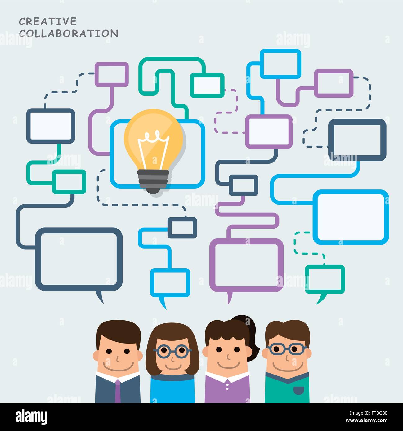 Connection abstract collaboration puzzle Stock Vector Images - Alamy