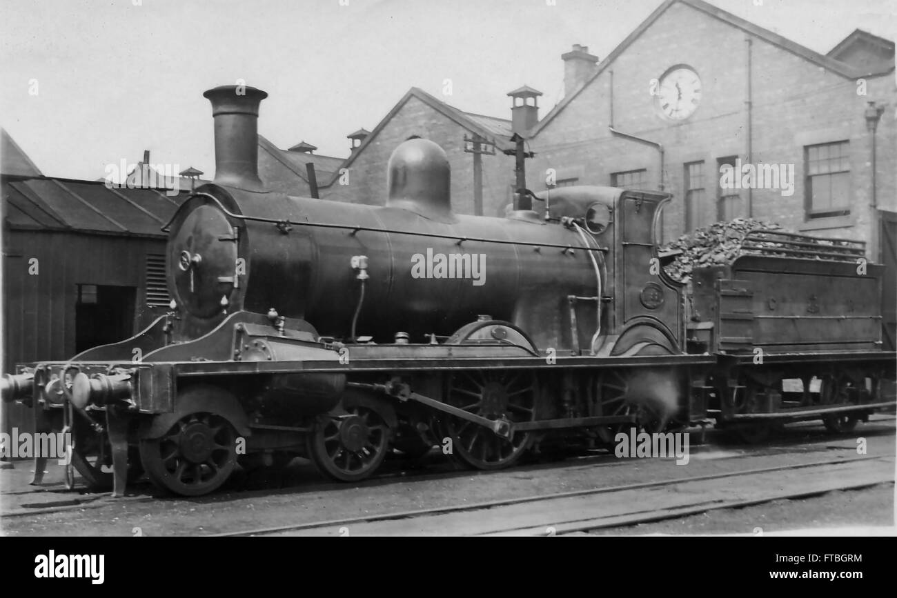 Caledonian Oban Bogie 4-4-0 steam locomotive No.181 as rebuilt by Dugald Drummond duplicated as No.1181 Stock Photo