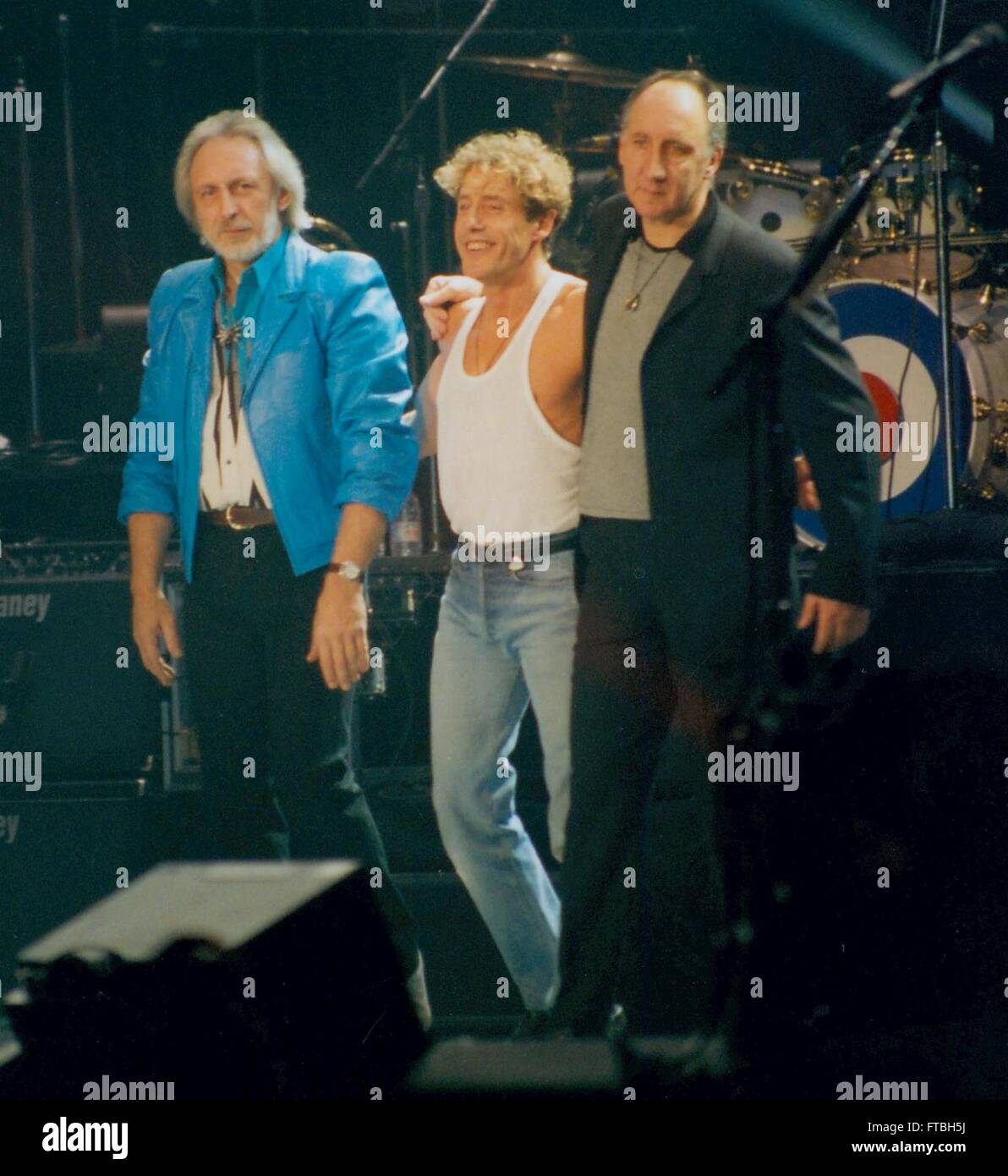 THE WHO . John Entwistle, Roger Daltrey. Pete Townshend                                 NASSAU COLISEUM  11-15-1996 PHOTO BY MICHAEL BRITO Stock Photo