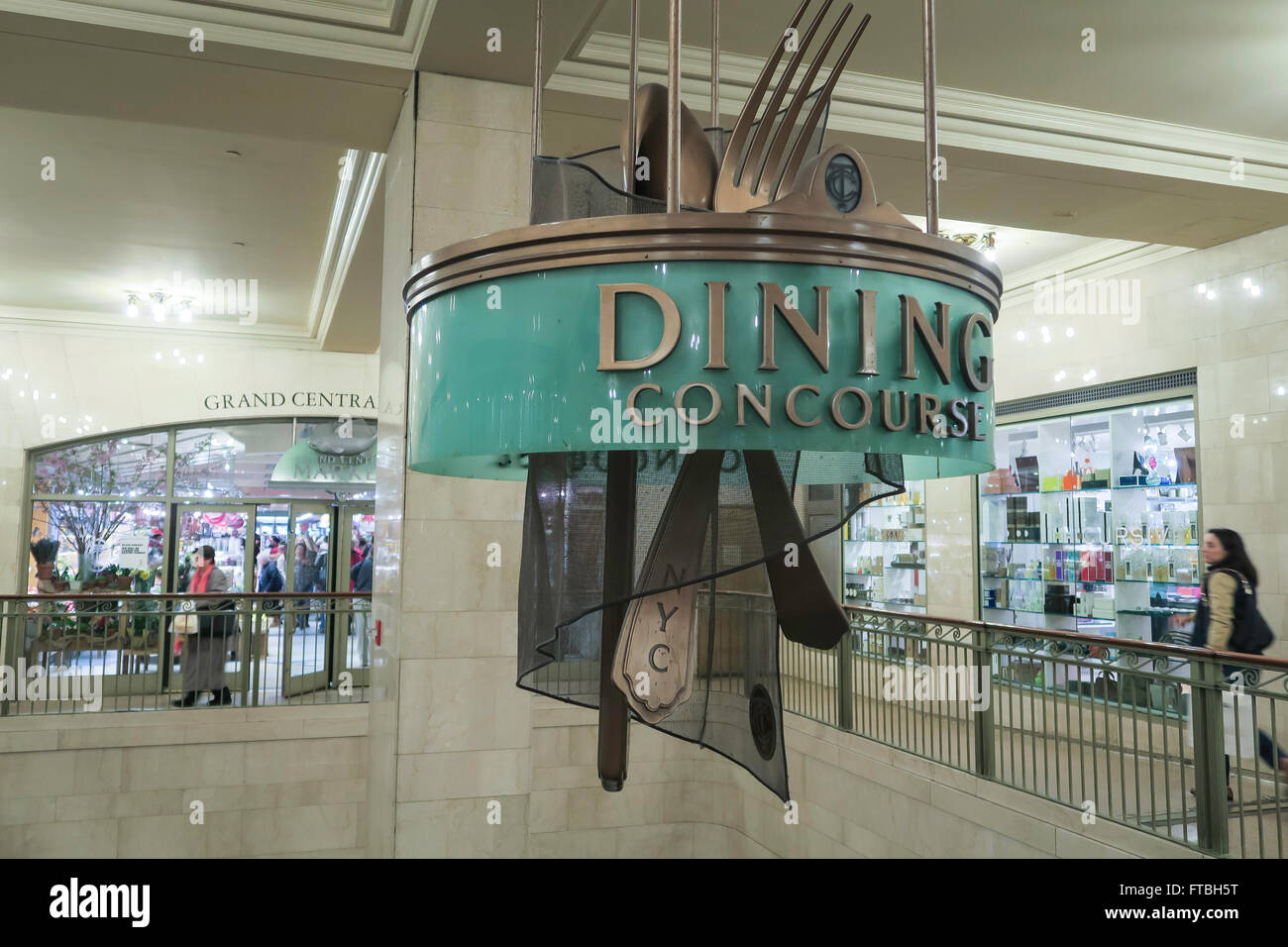 Dining Concourse Sign, Grand Central Terminal, NYC, USA Stock Photo