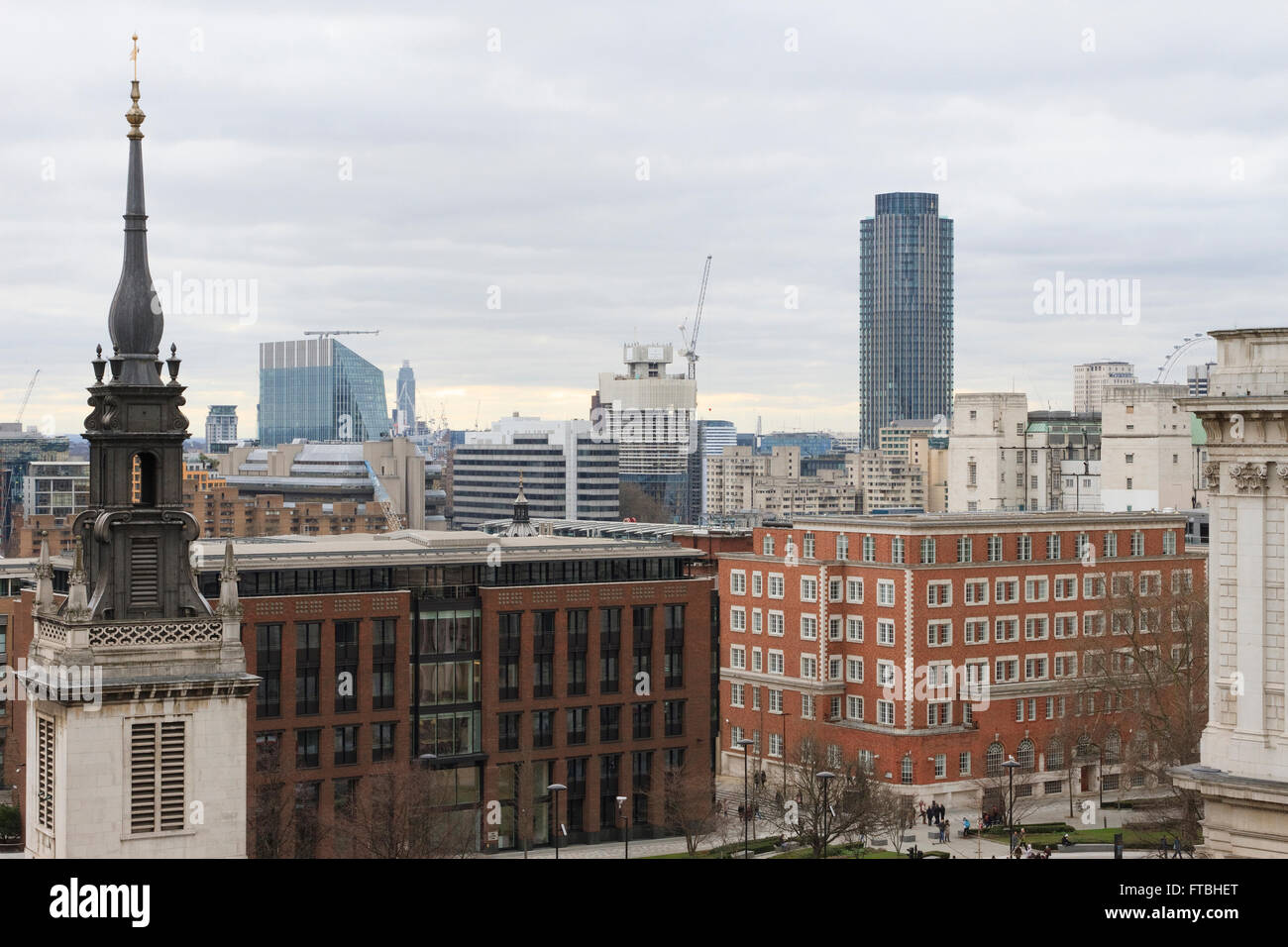 View from the roof top of One New Change in London, England. Stock Photo