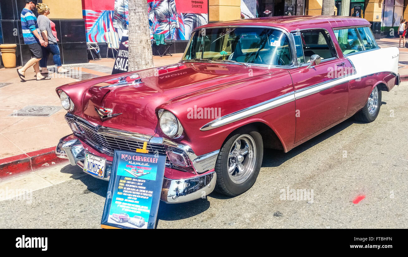1956 Chevrolet Nomad at the Huntington beach car show March 2016 Stock Photo