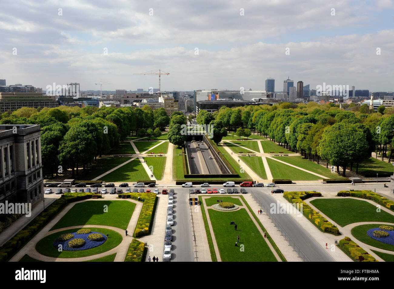 Park of the Fiftieth Anniversary and European Quarter,Brussels,Belgium Stock Photo