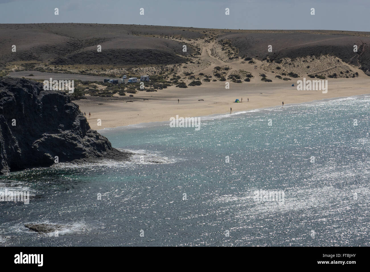 Spain, Canary islands, Lanzarote, Playa Papagayo Stock Photo