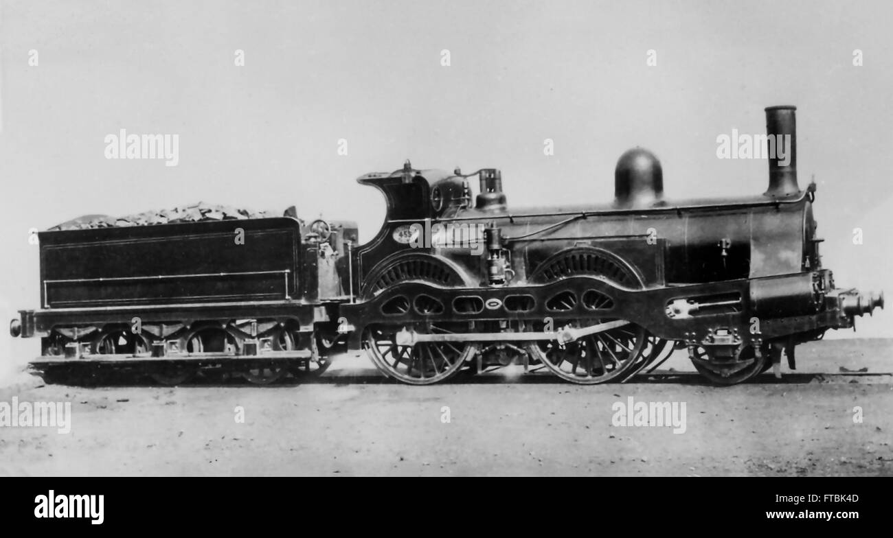 Caledonian Railway Conner  2-4-0 No.455 Stock Photo