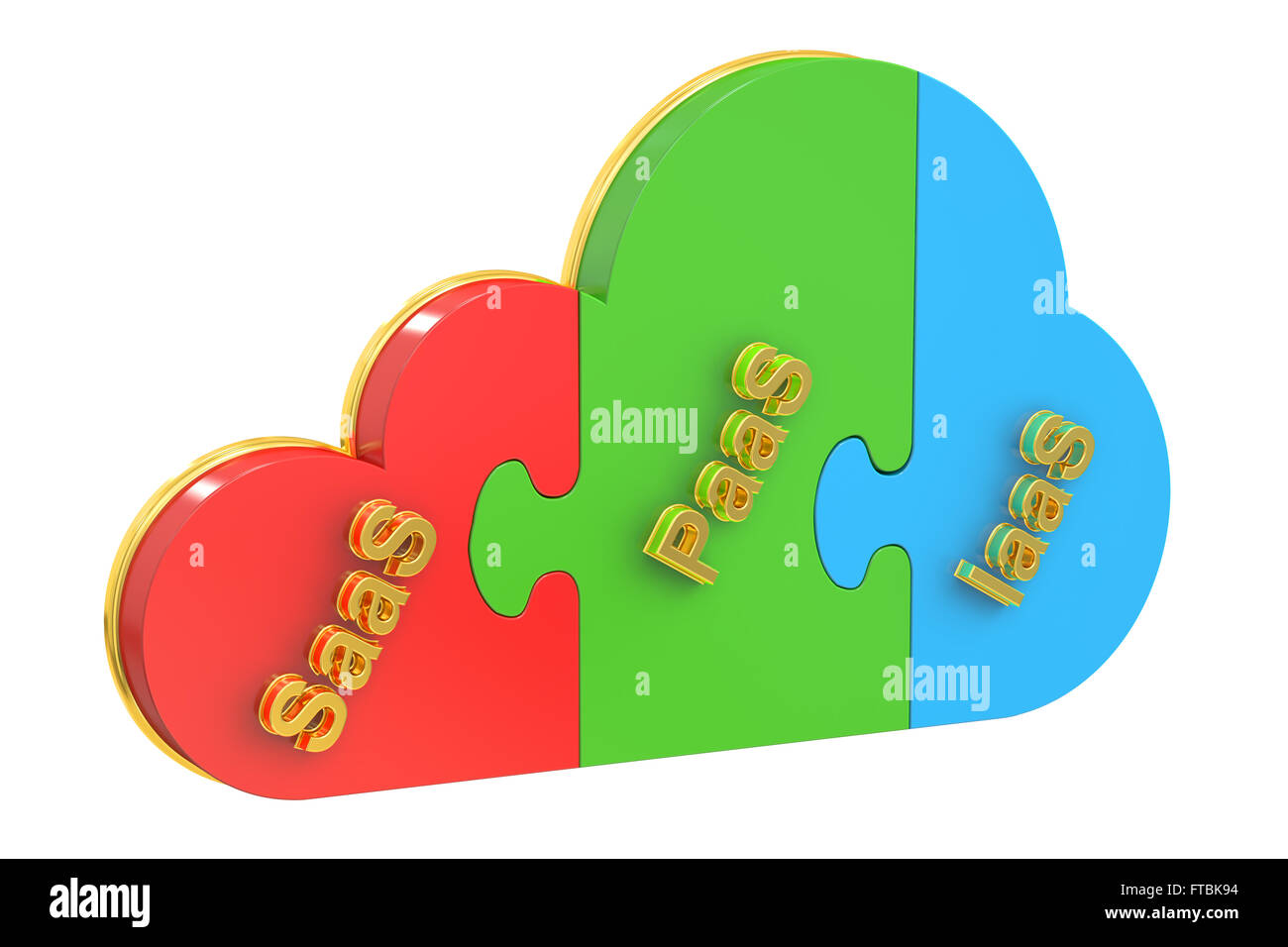 cloud computing concept, 3D rendering Stock Photo