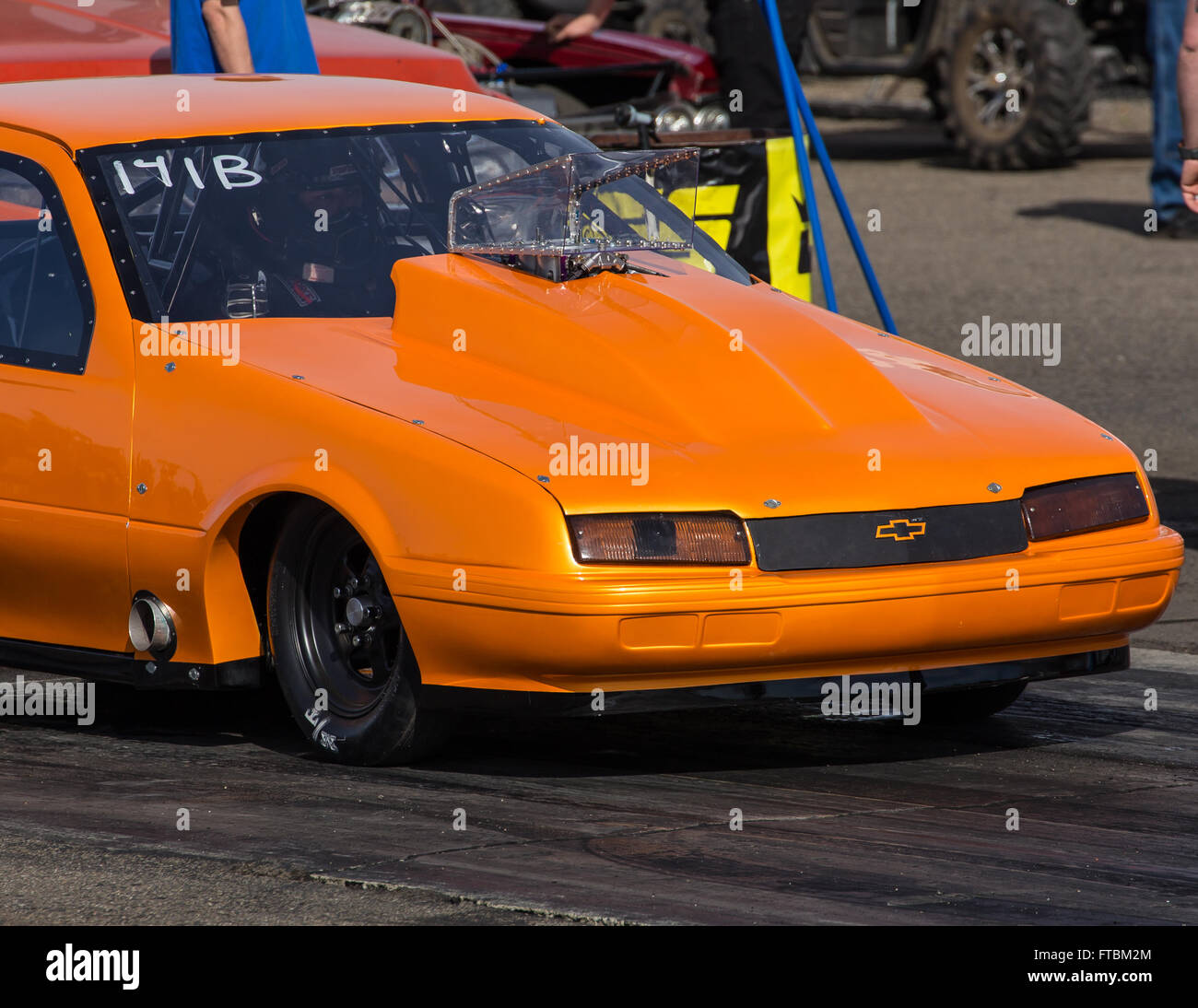 Action at the drag strip in Redding, California Stock Photo Alamy