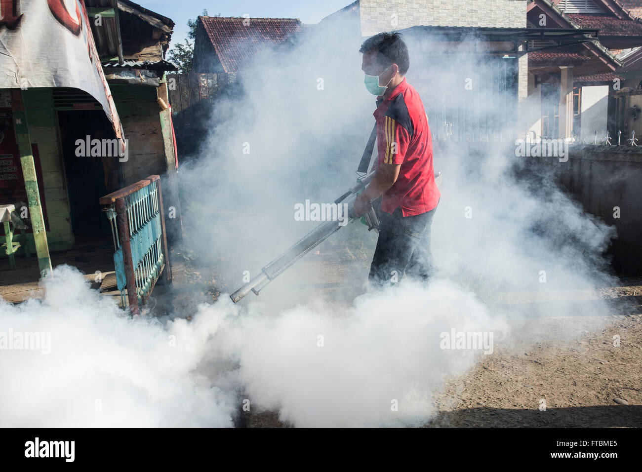 Dengue Fever Mosquito Fogging Stock Photo