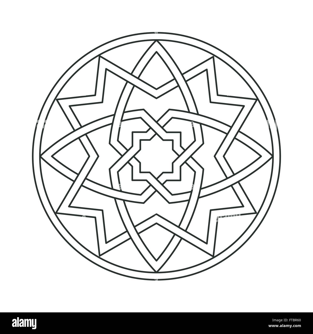 Gothic abstract ornament interlaced motif Stock Vector