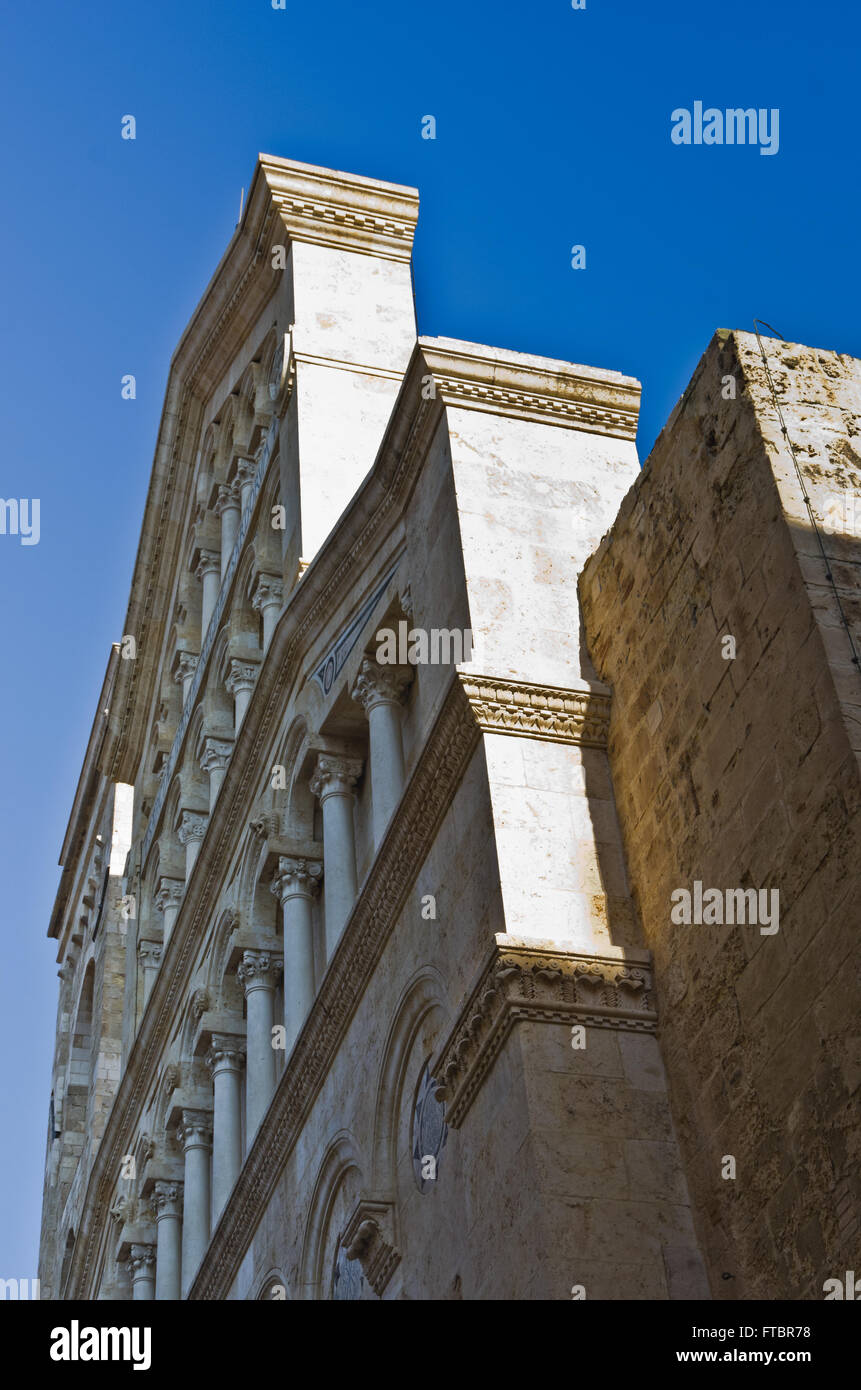 Architectural details at the entrance to Cagliari cathedral, Sardinia Stock Photo
