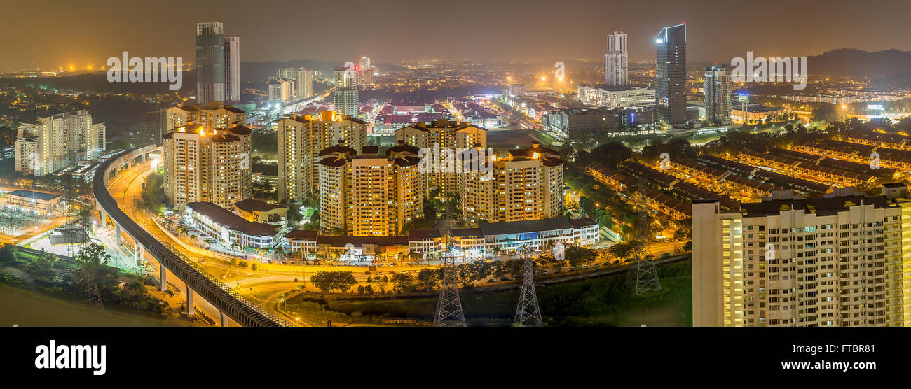 Petaling Jaya Malaysia At Night Stock Photo Alamy