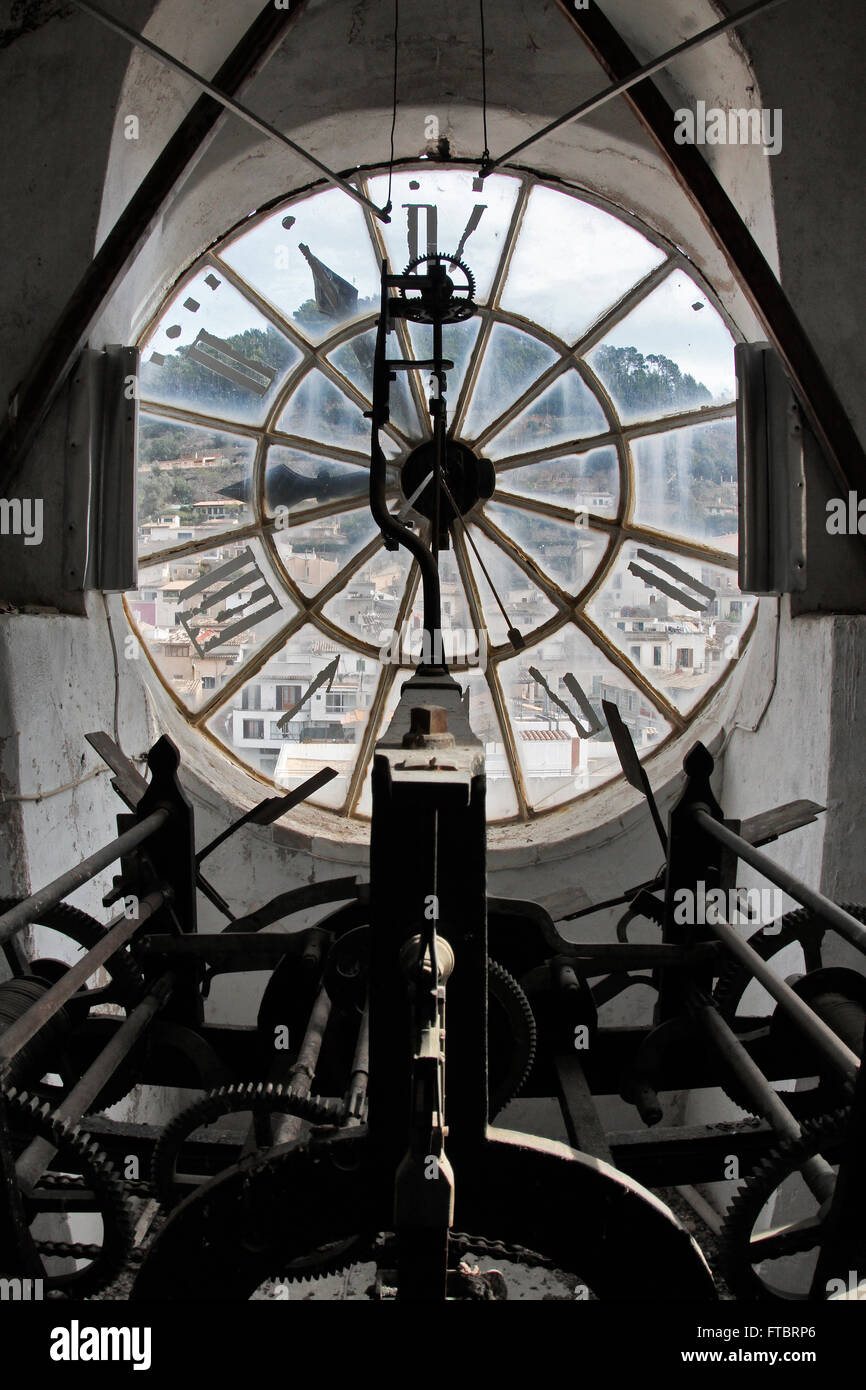 Clock in the belfry. Stock Photo