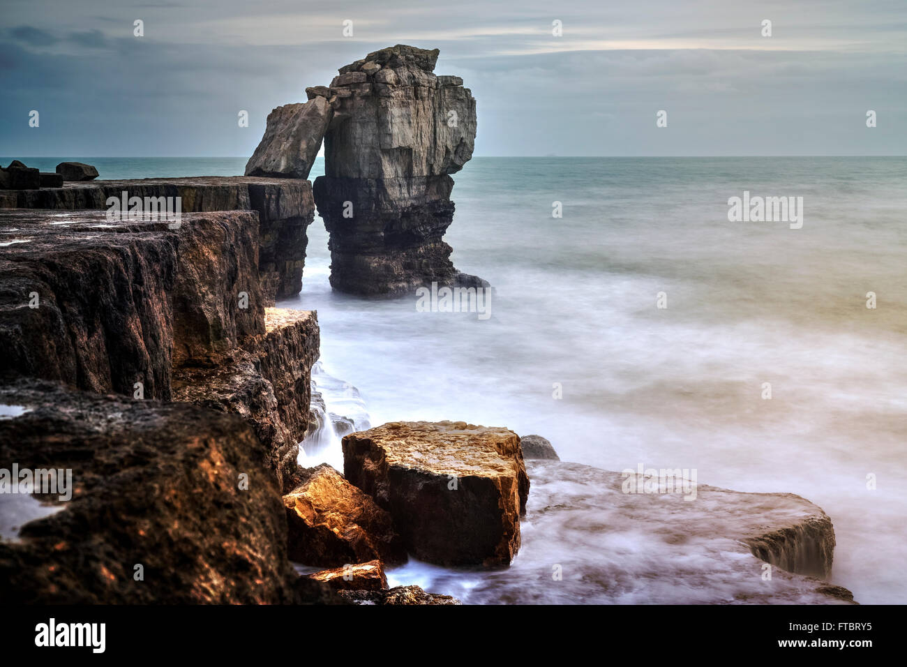Pulpit Rock; Isle of Portland; Dorset; England; UK Stock Photo