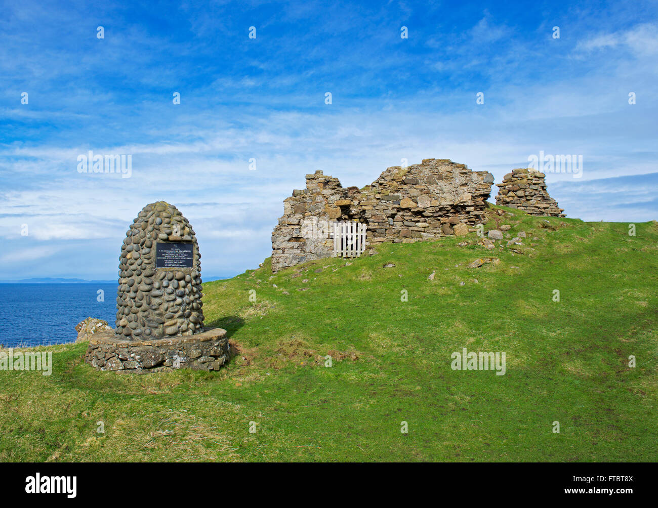 The ruins of Duntulm Castle, Trotternish Peninsular, Isle of Skye, Inner Hebrides, Scotland UK Stock Photo