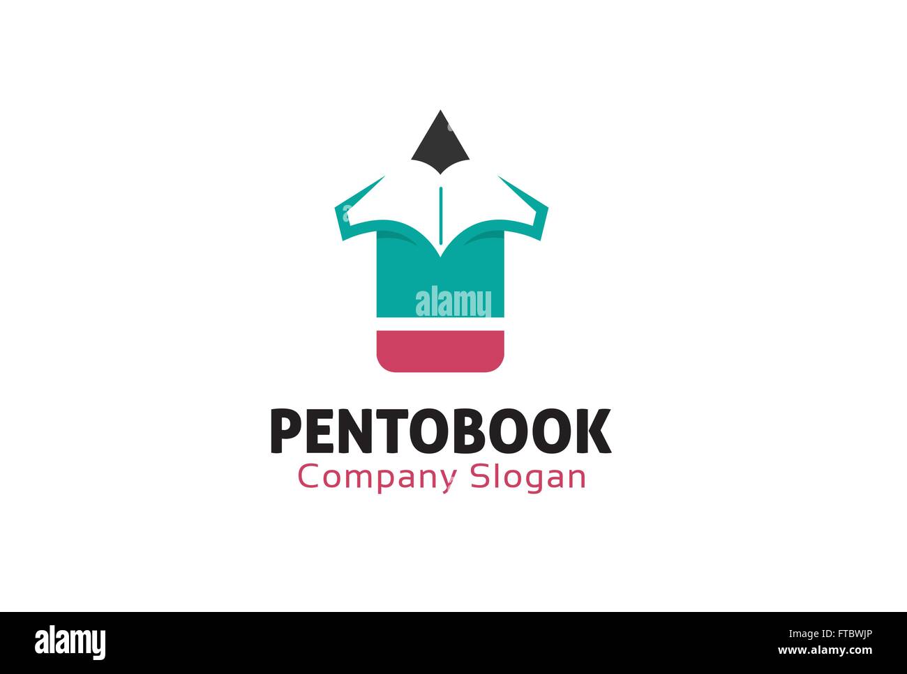 Pen To Book Design Illustration Stock Vector