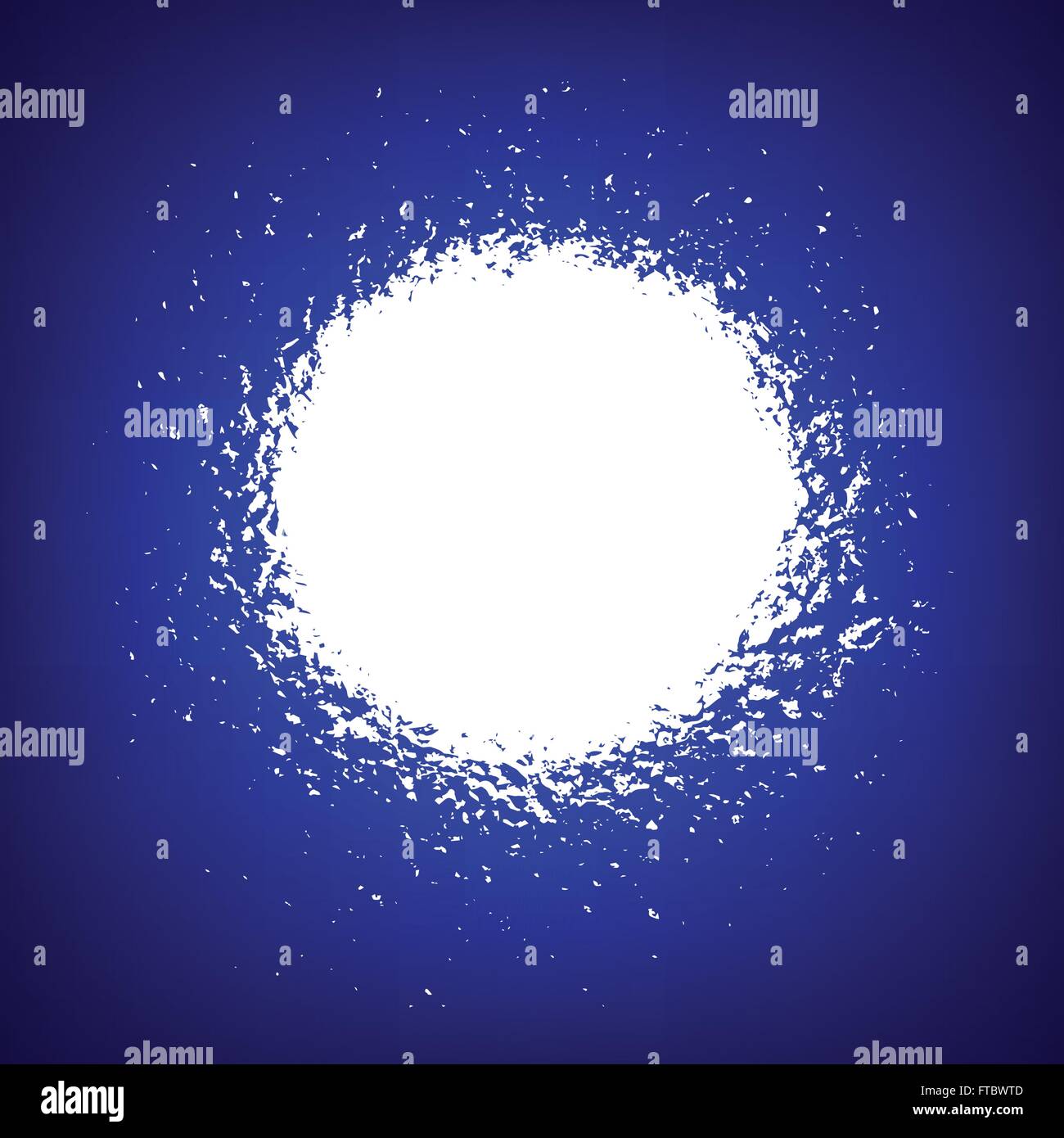 Illustration of bright flash, explosion or burst on a blue background Stock Vector
