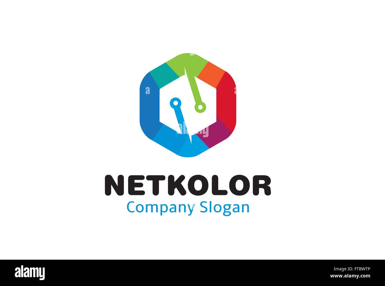 Network Color Design Illustration Stock Vector