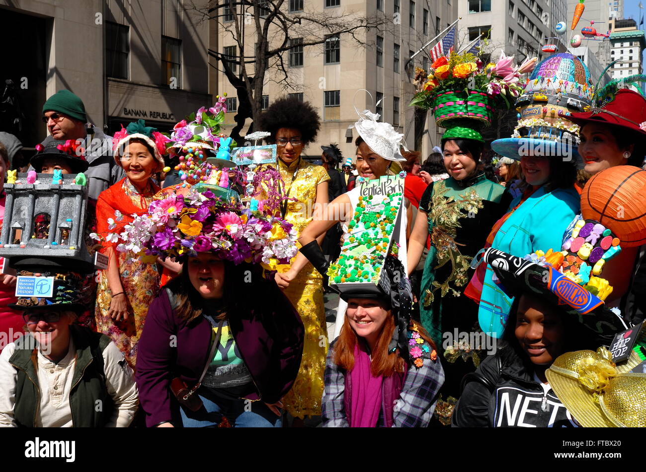 New York City People celebrating Easter wearing creative at