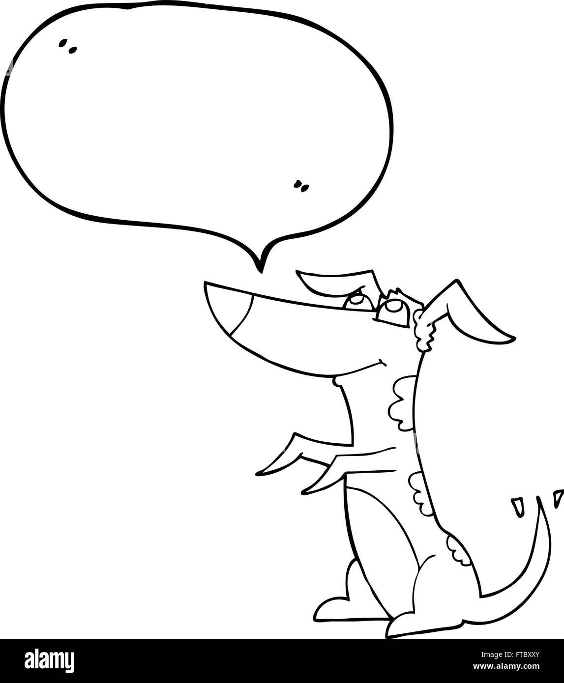 freehand drawn speech bubble cartoon dog Stock Vector Image & Art Alamy