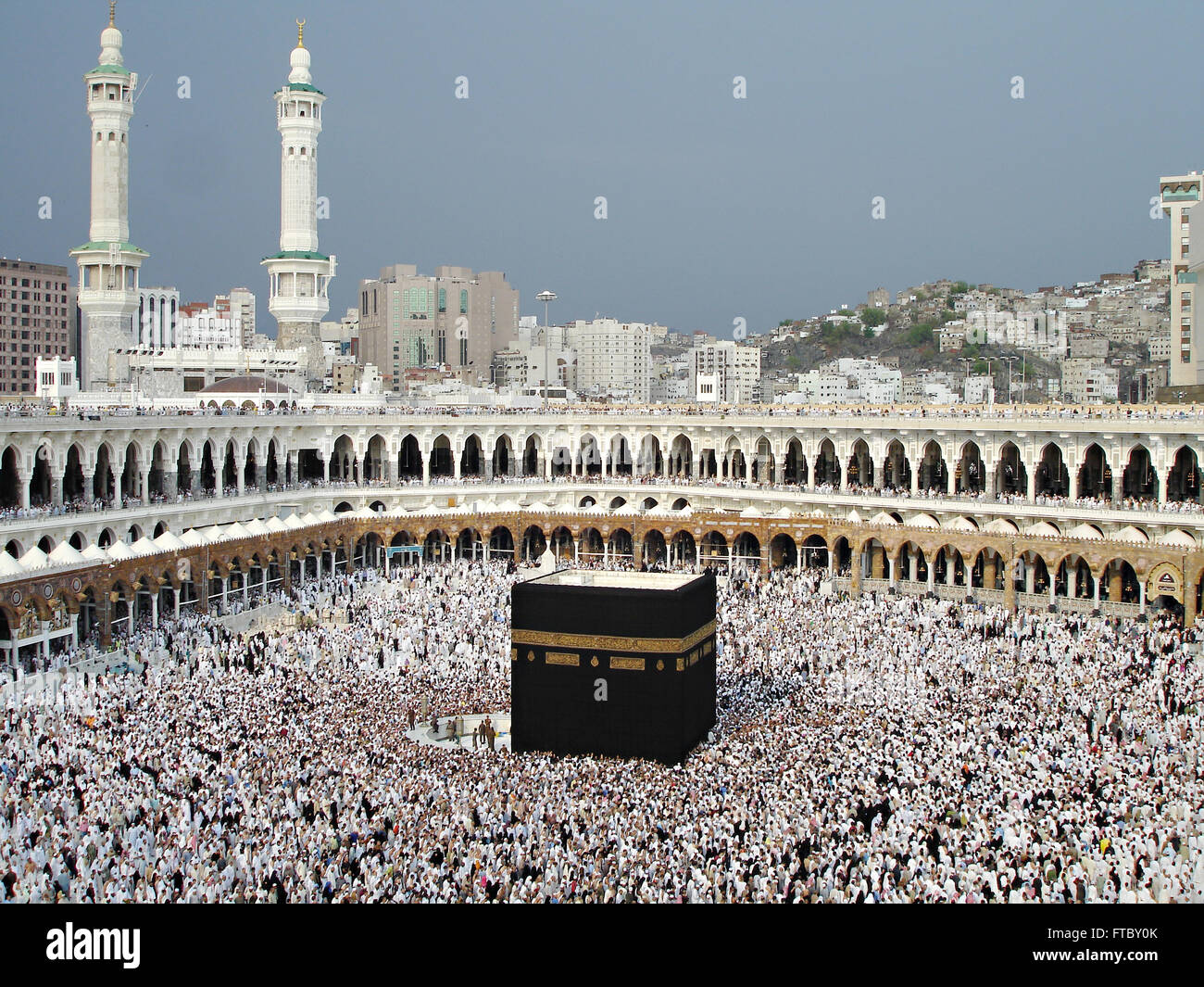 Thousands Of Muslim Hajj Pilgrims Circle The Holy Kaaba In The Al Thousands Of Muslim Hajj Pilgrims Circle The Holy Kaaba In The Al