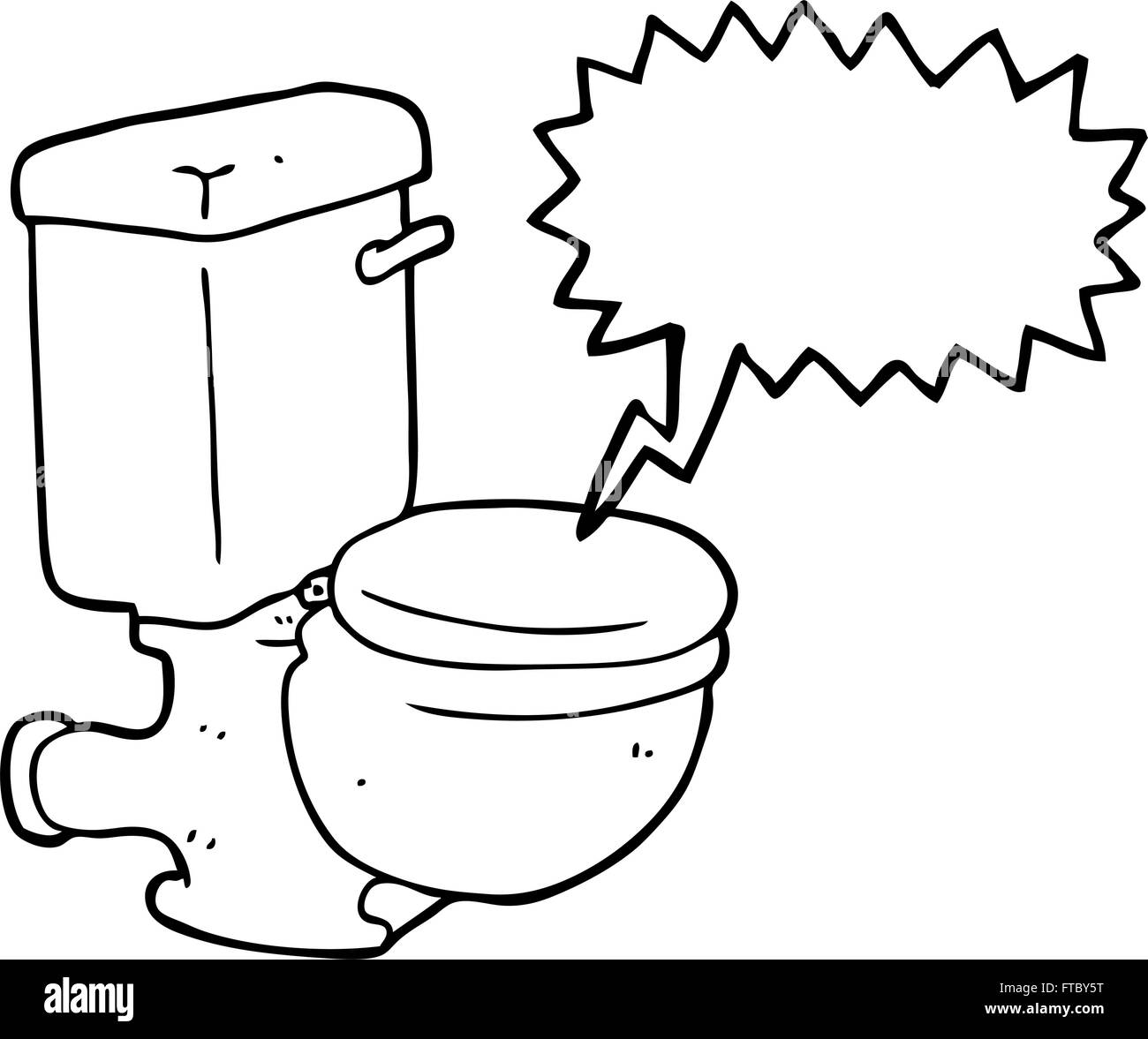 freehand drawn speech bubble cartoon toilet Stock Vector Image & Art