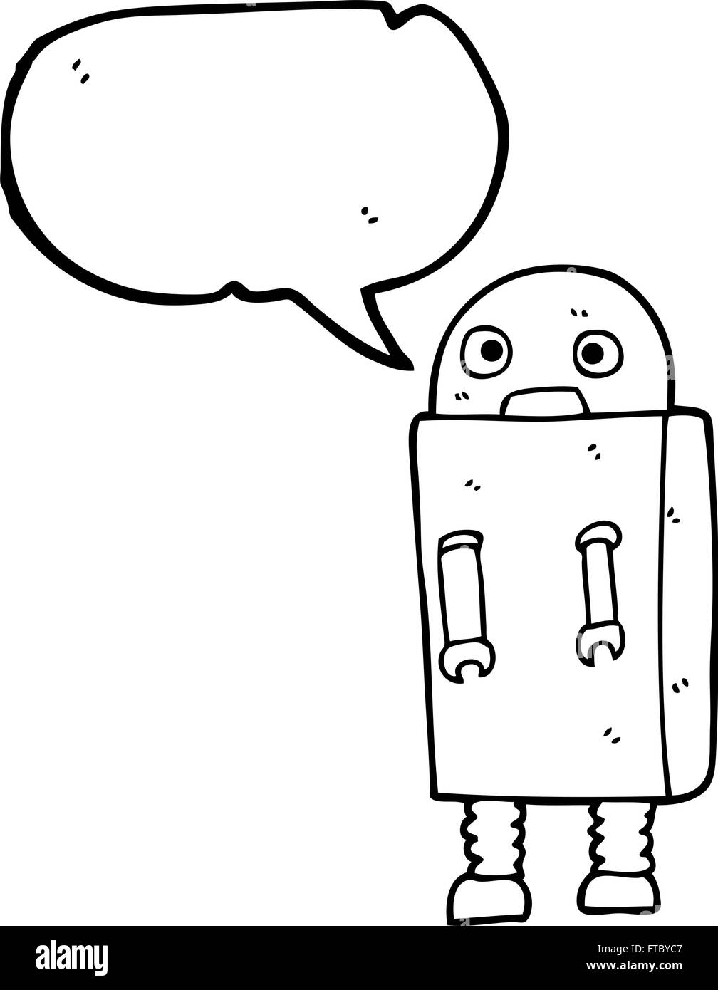 Cute robot clipart Black and White Stock Photos & Images - Alamy