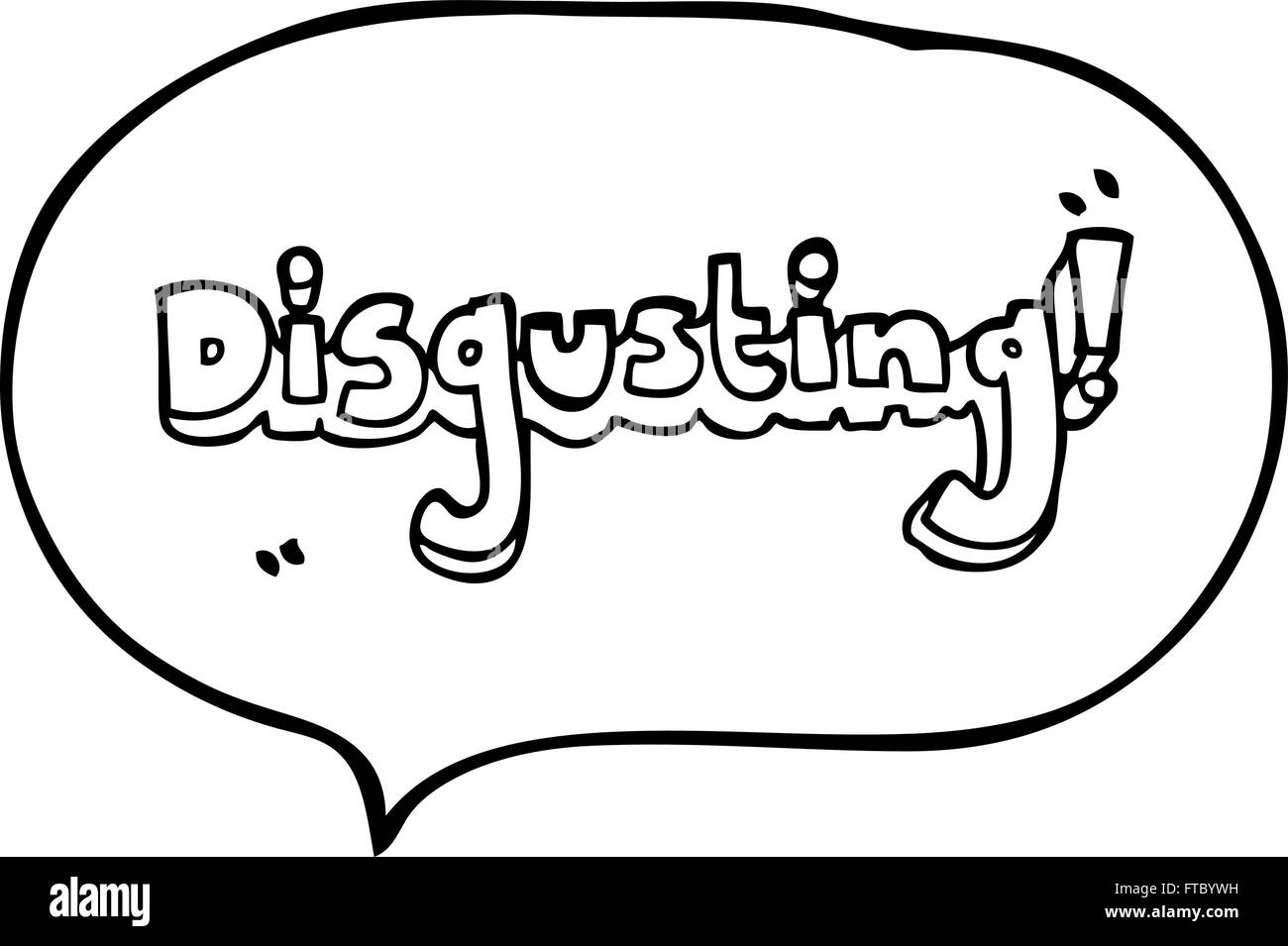 disgusting freehand drawn speech bubble cartoon Stock Vector Image \u0026 Art -  Alamy, image size:1300x955