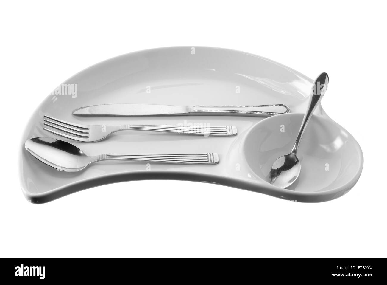 Plate with Cutlery Stock Photo