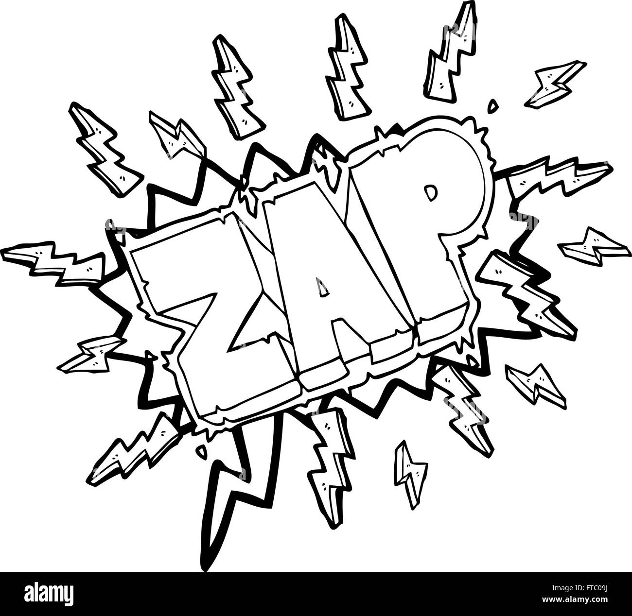 freehand drawn speech bubble cartoon zap symbol Stock Vector Image & Art Alamy