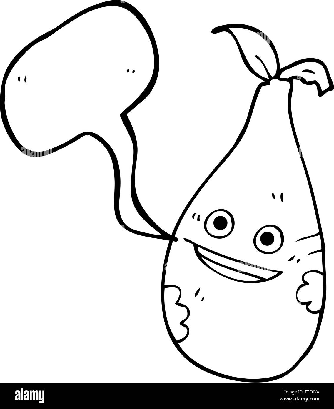 freehand drawn speech bubble cartoon pear Stock Vector Image & Art - Alamy