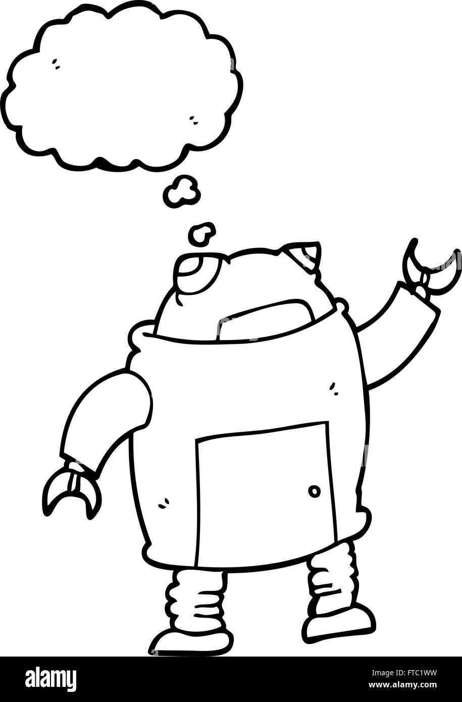 Cute robot clipart Black and White Stock Photos & Images - Alamy