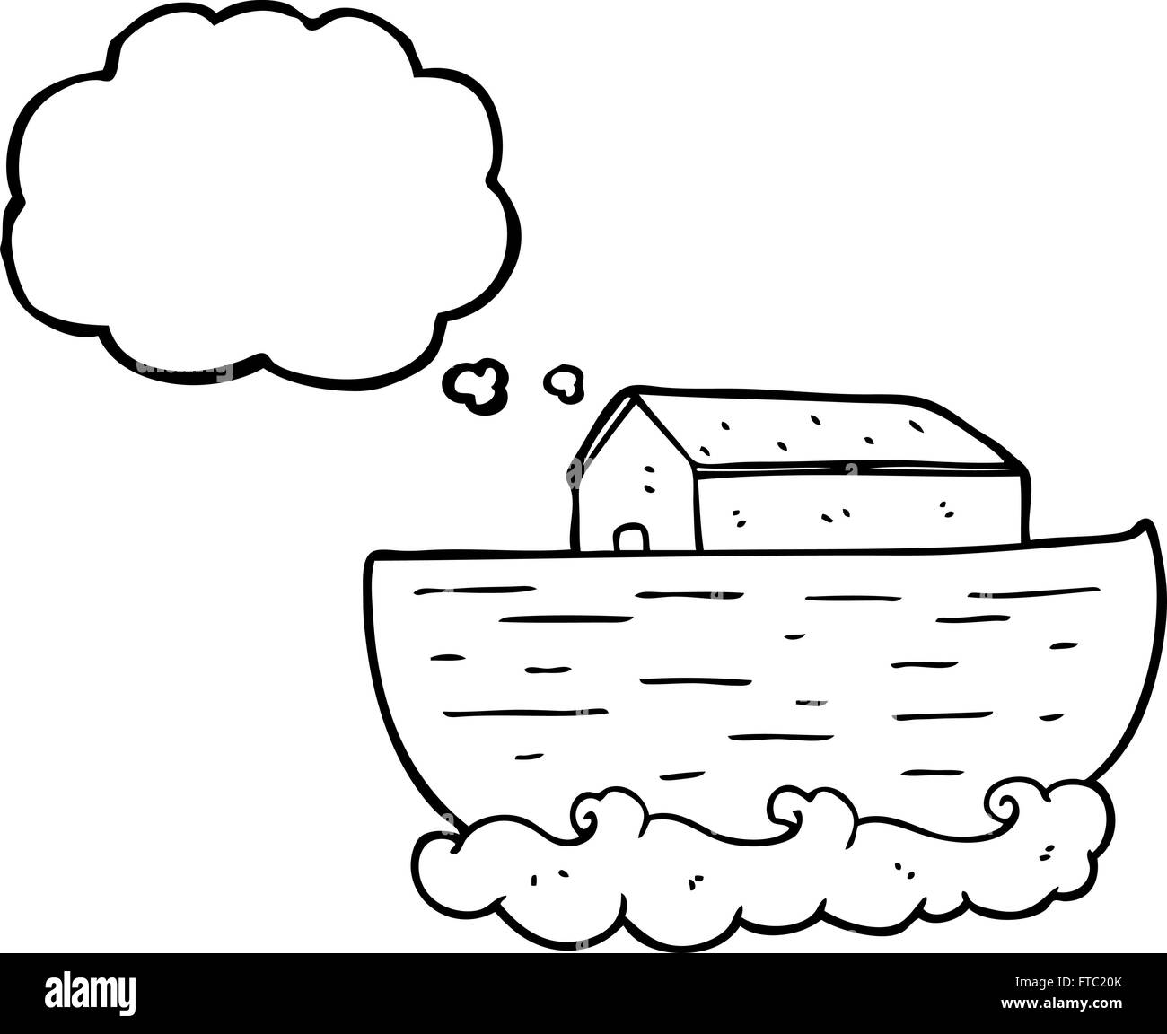 Freehand Drawn Thought Bubble Cartoon Noah S Ark Stock Vector Image Art Alamy