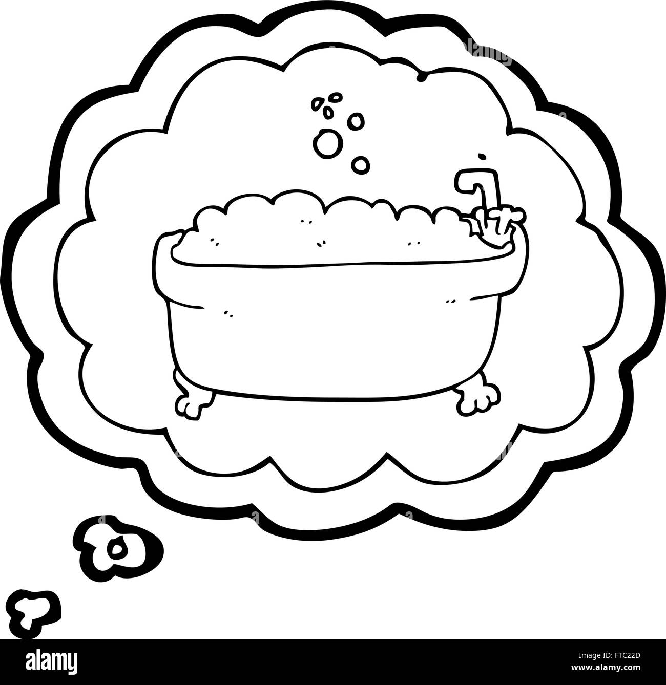 Freehand Drawn Thought Bubble Cartoon Bathtub Stock Vector Art Illustration Vector Image 101068645 Alamy