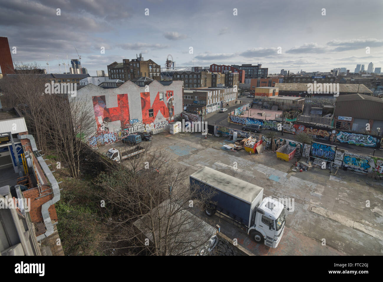 hackney wick, London  industrial landscape Stock Photo