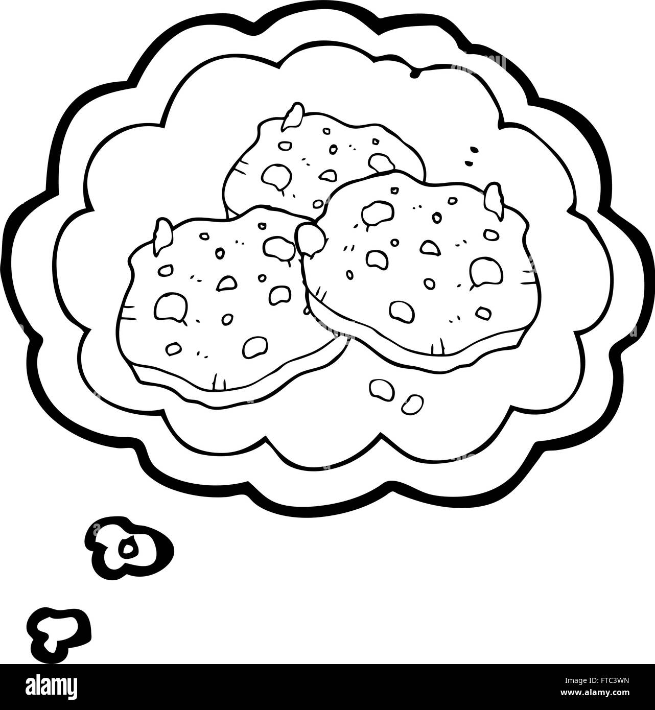 Free Chocolate Chip Cookie Clipart Black