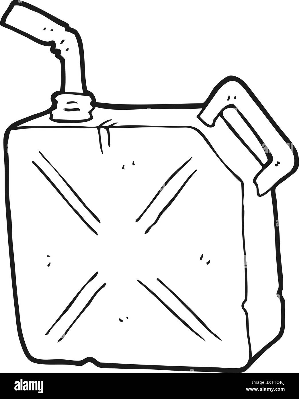 freehand drawn black and white cartoon fuel can Stock Vector Image & Art Alamy