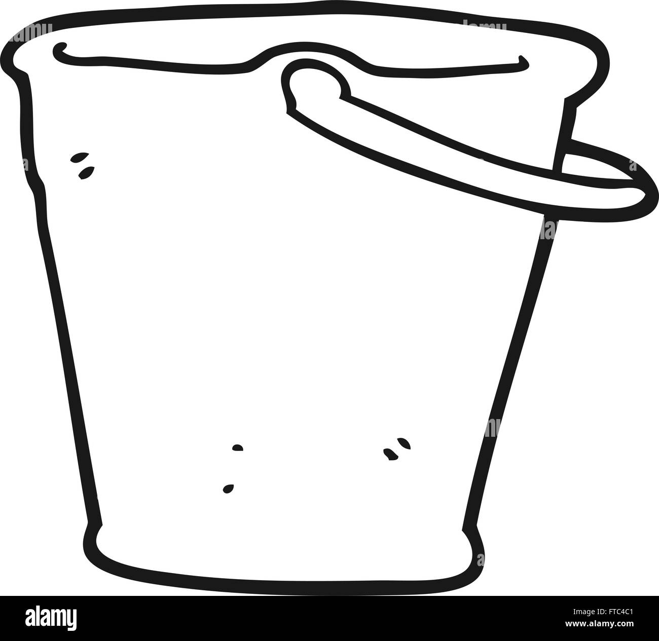 freehand drawn black and white cartoon bucket Stock Vector Image & Art