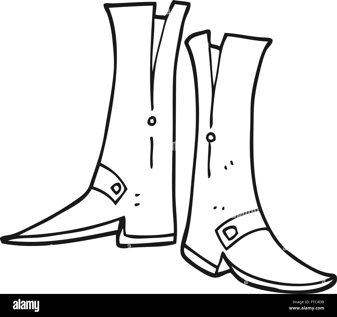 freehand drawn black and white cartoon boots Stock Vector Image & Art -  Alamy