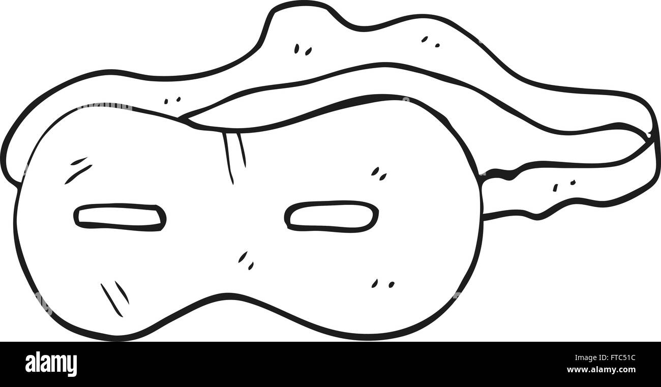 freehand drawn black and white cartoon mask Stock Vector Image & Art Alamy